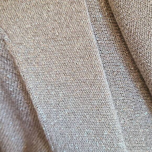 Chico's Womens Open Metallic Silver Metallic Gray Sweater Cardigan XS - Picture 10 of 11